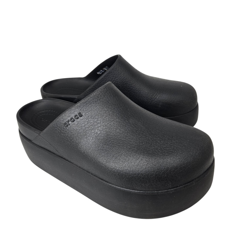 Crocs Dylan Platform Clogs Women's Size 8 Black Shoes Y2K Retro Mule Slip On